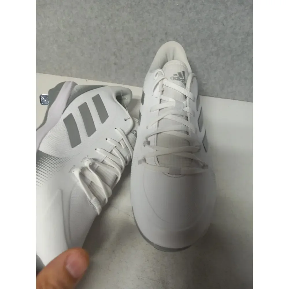 Adidas Adizero Pure Hustle 2 Womens Sz 8.5 Metal Softball Cleats White Silver